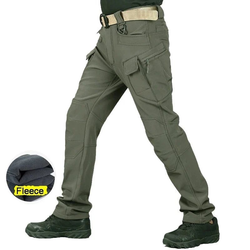Männer Sommer Schnell Trocknend Dünne Outdoor Trekking Angeln Wandern Hosen Wasserdichte Fleece Warme Militärische Taktische Fracht Skifahren Hosen