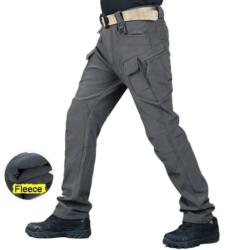 Männer Sommer Schnell Trocknend Dünne Outdoor Trekking Angeln Wandern Hosen Wasserdichte Fleece Warme Militärische Taktische Fracht Skifahren Hosen