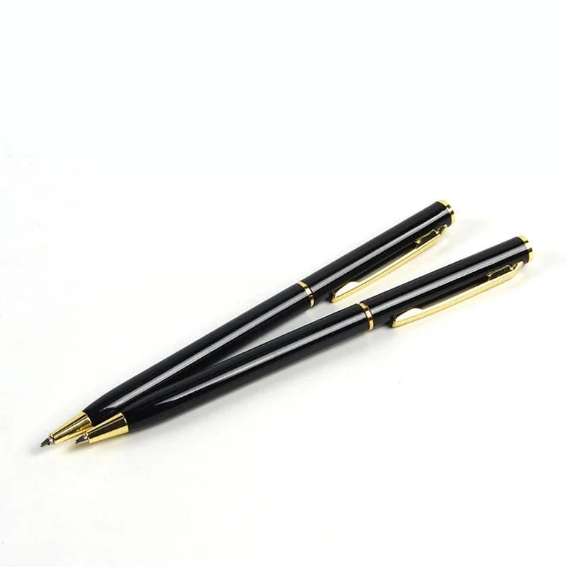 Benutzerdefinierter goldener Text-Kugelschreiber, personalisiertes Geschenk für das Schulbüro-Logo, Lehrer-Schreibwarengeschäft, luxuriöses koreanisches Produktschreiben