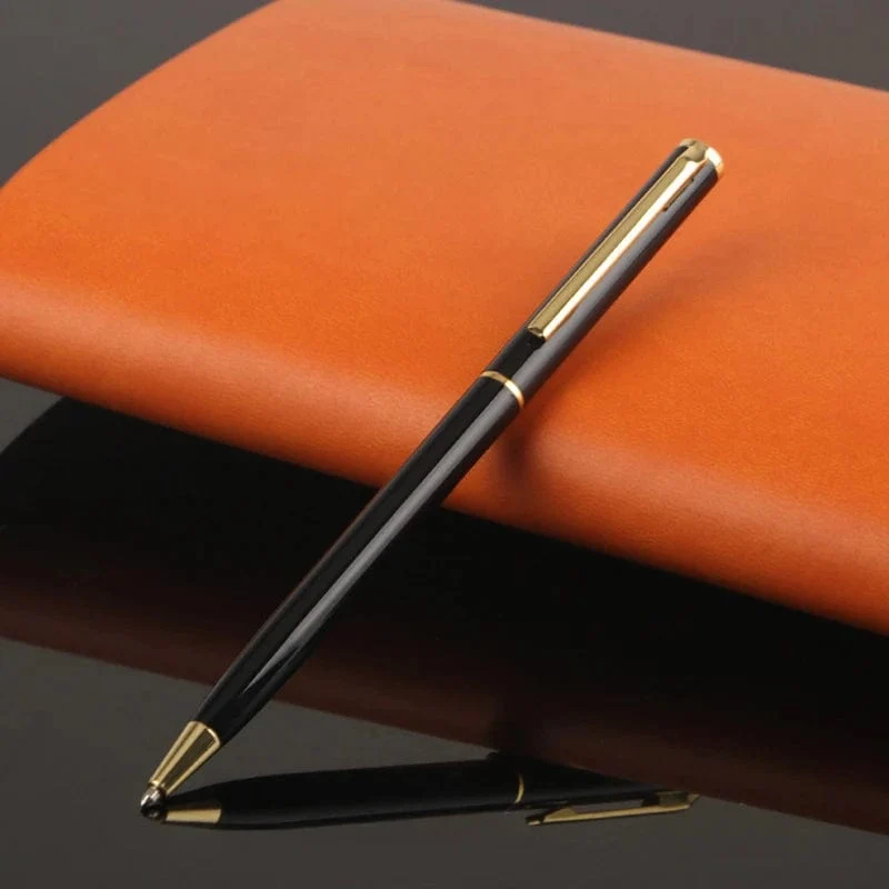 Benutzerdefinierter goldener Text-Kugelschreiber, personalisiertes Geschenk für das Schulbüro-Logo, Lehrer-Schreibwarengeschäft, luxuriöses koreanisches Produktschreiben