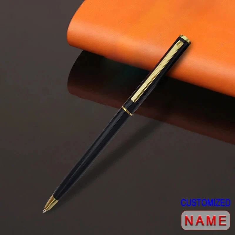 Benutzerdefinierter goldener Text-Kugelschreiber, personalisiertes Geschenk für das Schulbüro-Logo, Lehrer-Schreibwarengeschäft, luxuriöses koreanisches Produktschreiben