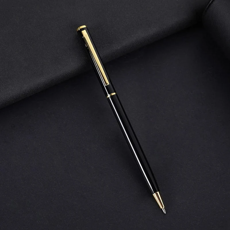 Benutzerdefinierter goldener Text-Kugelschreiber, personalisiertes Geschenk für das Schulbüro-Logo, Lehrer-Schreibwarengeschäft, luxuriöses koreanisches Produktschreiben