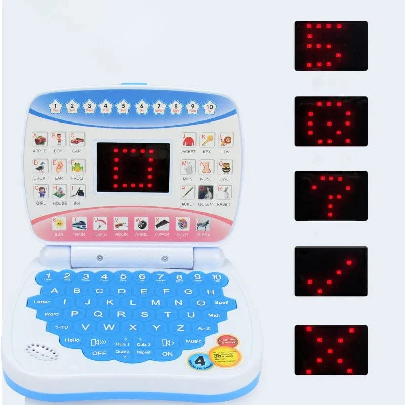 Englisch-Lernmaschine, Laptop-Computer, Spielzeug, elektronisches Vorschul-Sprachbildungsgeschenk, Kleinkind, Kind, Entwicklung von Fähigkeiten