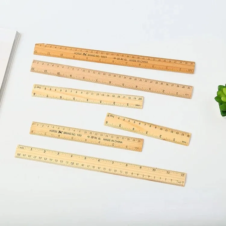 15/20/30cm Holz gerade Lineale Zeichenwerkzeug Schreibtisch Zubehör Student Lehrer Schreibwaren Schule Bürobedarf