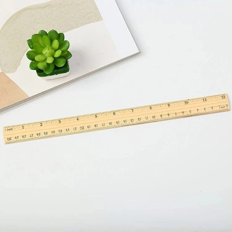 15/20/30cm Holz gerade Lineale Zeichenwerkzeug Schreibtisch Zubehör Student Lehrer Schreibwaren Schule Bürobedarf