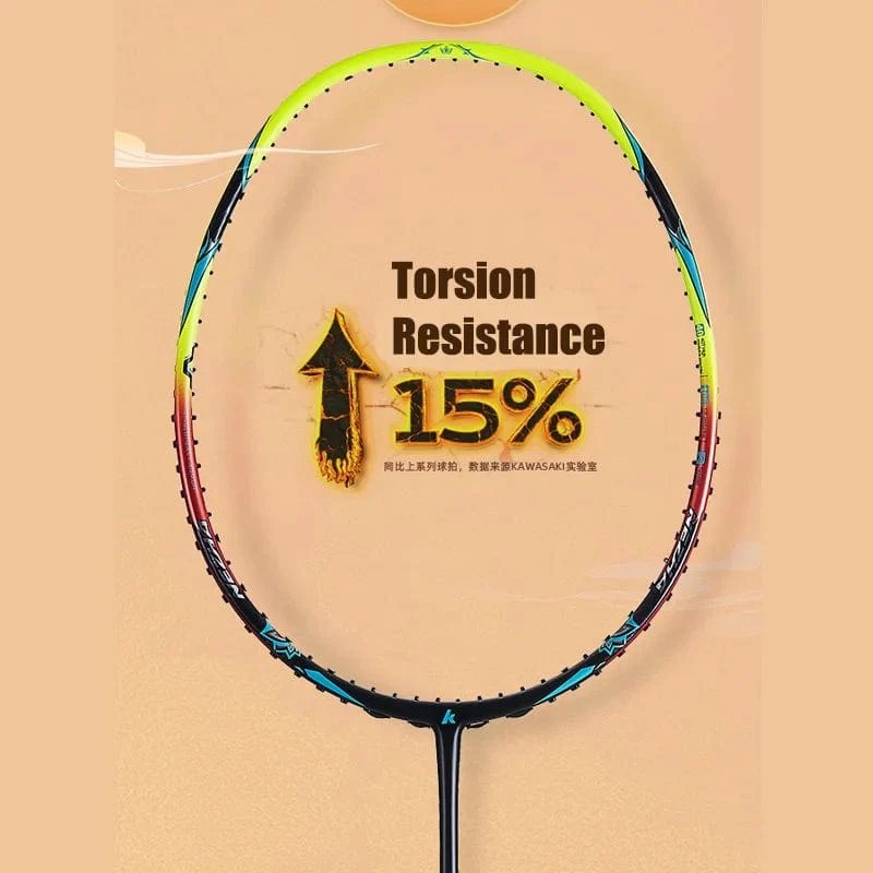 Kawasaki 5U Badmintonschläger Professioneller, superleichter Offensiv-Badmintonschläger mit hohem Graphitgehalt für das Training NeZha 35