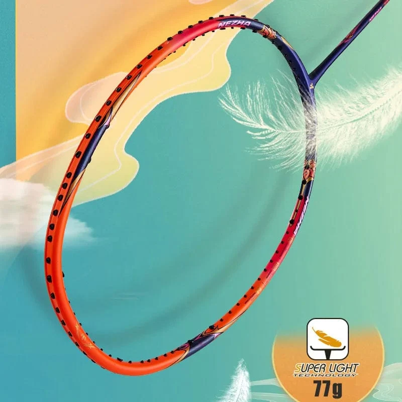 Kawasaki 5U Badmintonschläger Professioneller, superleichter Offensiv-Badmintonschläger mit hohem Graphitgehalt für das Training NeZha 35