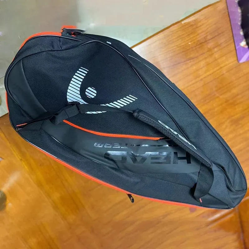 HEAD Tennisschläger-Tasche, 6-teilig, Hartschalen-Sporttasche, großes Fassungsvermögen, 9 Badmintonschläger, Rucksack für Herren und Damen, Tenis, Squash, Padel