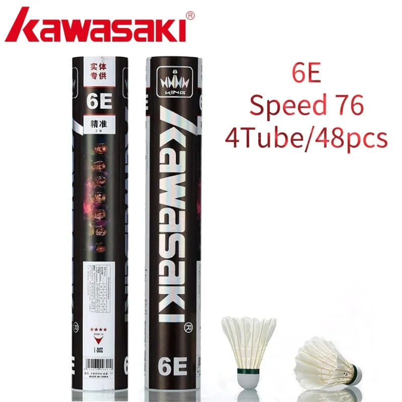 Kawasaki Upgrade Feder-Badminton-Federball für Vereine und Trainingsschläger Sport Speed ​​76 77 Langlebiger Badmintonball 6E/8E/10E
