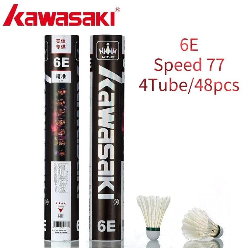 Kawasaki Upgrade Feder-Badminton-Federball für Vereine und Trainingsschläger Sport Speed ​​76 77 Langlebiger Badmintonball 6E/8E/10E