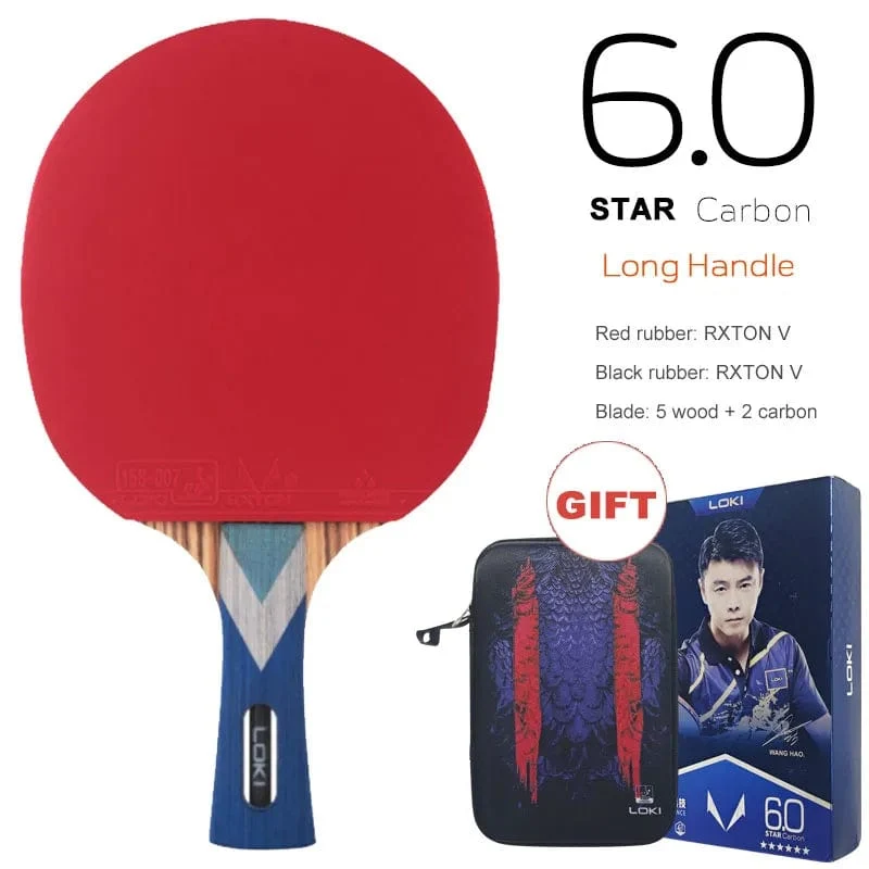 Loki RXTON R-Serie 5/6/7 Star Tischtennisschläger Carbon Balance Offensive Ping-Pong-Schläger Professioneller Hohlgriff