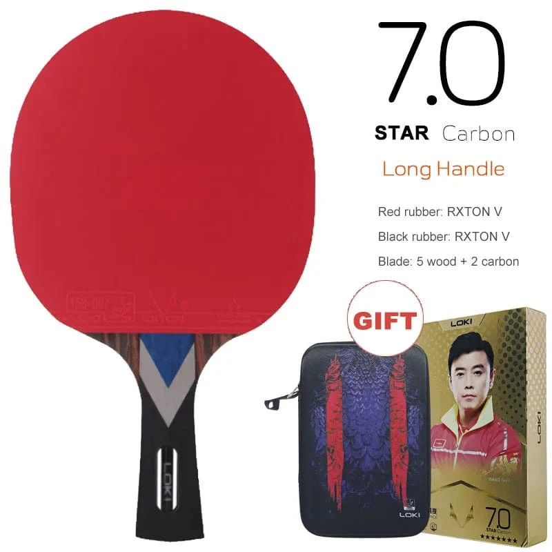 Loki RXTON R-Serie 5/6/7 Star Tischtennisschläger Carbon Balance Offensive Ping-Pong-Schläger Professioneller Hohlgriff