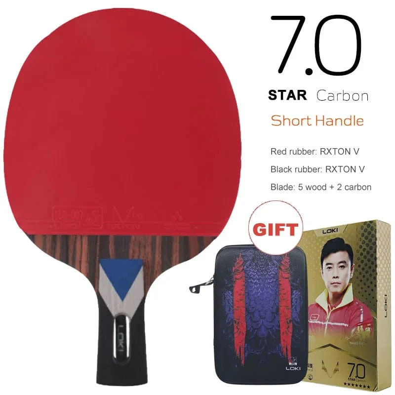 Loki RXTON R-Serie 5/6/7 Star Tischtennisschläger Carbon Balance Offensive Ping-Pong-Schläger Professioneller Hohlgriff
