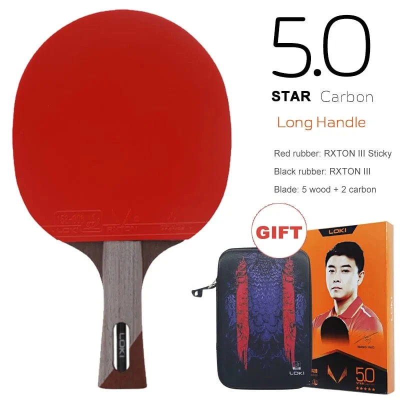 Loki RXTON R-Serie 5/6/7 Star Tischtennisschläger Carbon Balance Offensive Ping-Pong-Schläger Professioneller Hohlgriff