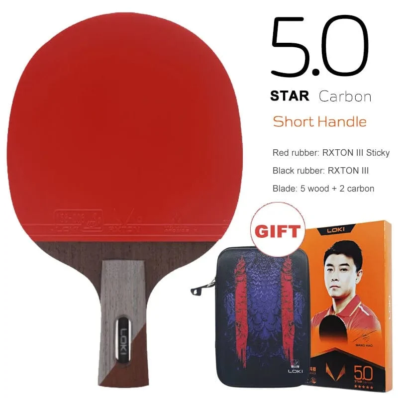 Loki RXTON R-Serie 5/6/7 Star Tischtennisschläger Carbon Balance Offensive Ping-Pong-Schläger Professioneller Hohlgriff