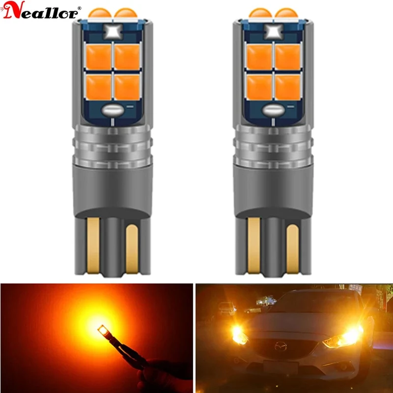 2 stücke Hohe Qualität T10 W5W Super Helle Auto Innen Lesen Dome Licht Marker Lampe 168 194 LED Auto Keil parkplatz Lampen Orange