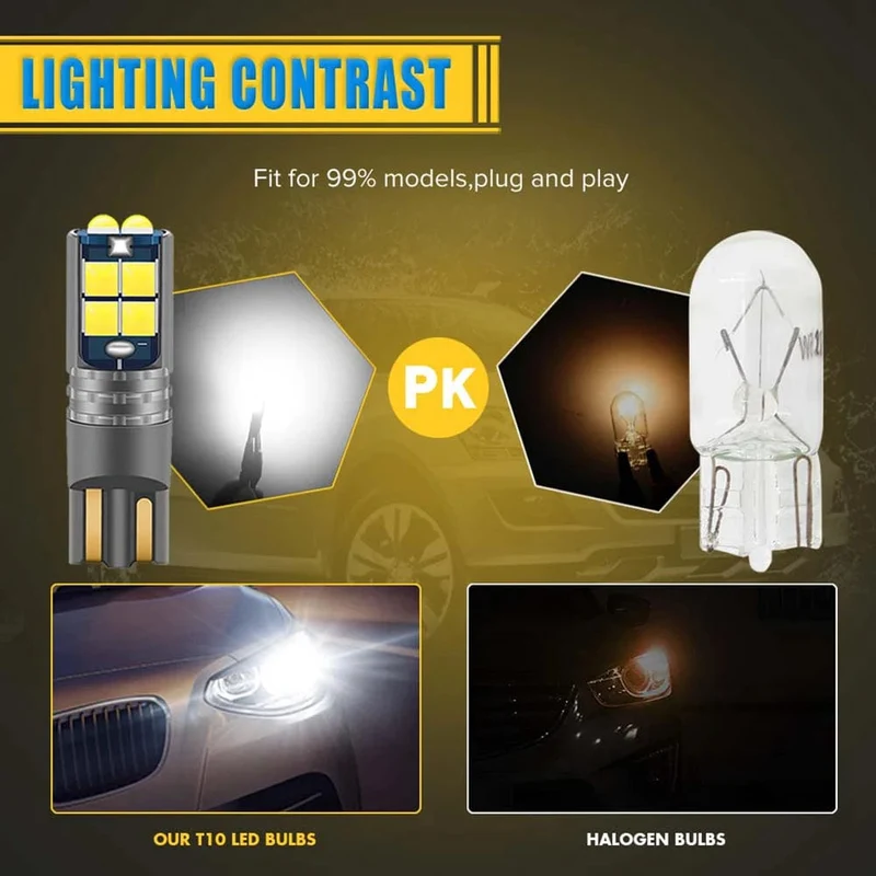 2 stücke Hohe Qualität T10 W5W Super Helle Auto Innen Lesen Dome Licht Marker Lampe 168 194 LED Auto Keil parkplatz Lampen Orange