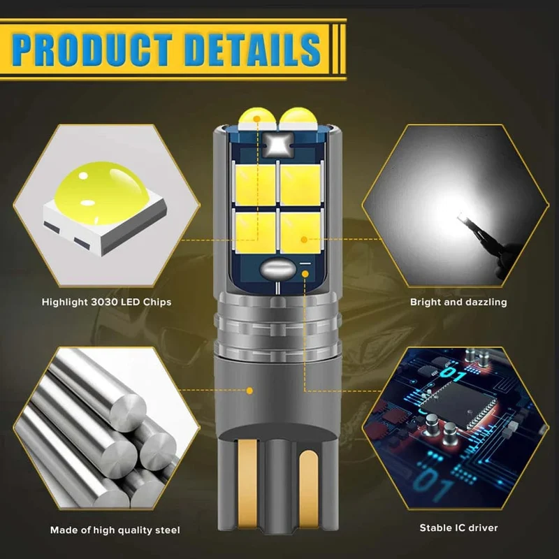 2 stücke Hohe Qualität T10 W5W Super Helle Auto Innen Lesen Dome Licht Marker Lampe 168 194 LED Auto Keil parkplatz Lampen Orange