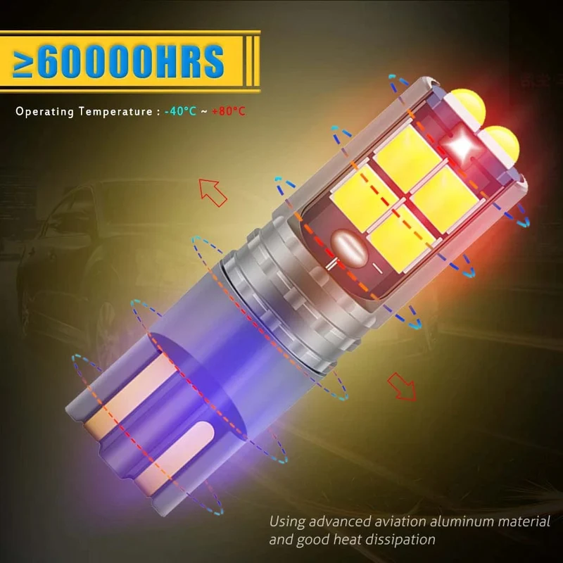 2 stücke Hohe Qualität T10 W5W Super Helle Auto Innen Lesen Dome Licht Marker Lampe 168 194 LED Auto Keil parkplatz Lampen Orange