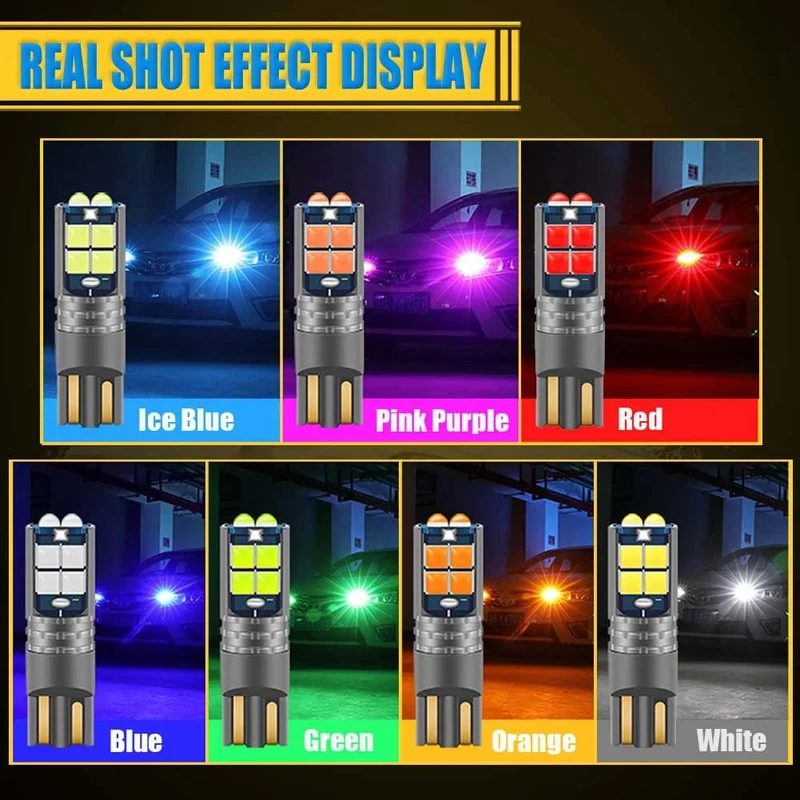 2 stücke Hohe Qualität T10 W5W Super Helle Auto Innen Lesen Dome Licht Marker Lampe 168 194 LED Auto Keil parkplatz Lampen Orange