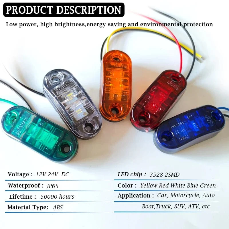 20/10PCS12V 24V LED Seite Marker Lichter Vorne Hinten Freiheit Anzeige Lampe Lkw Zubehör für Scania Anhänger BUS Van Caravan