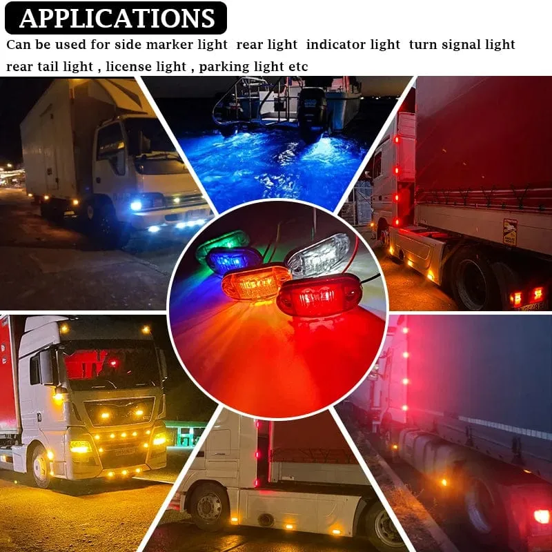 20/10PCS12V 24V LED Seite Marker Lichter Vorne Hinten Freiheit Anzeige Lampe Lkw Zubehör für Scania Anhänger BUS Van Caravan