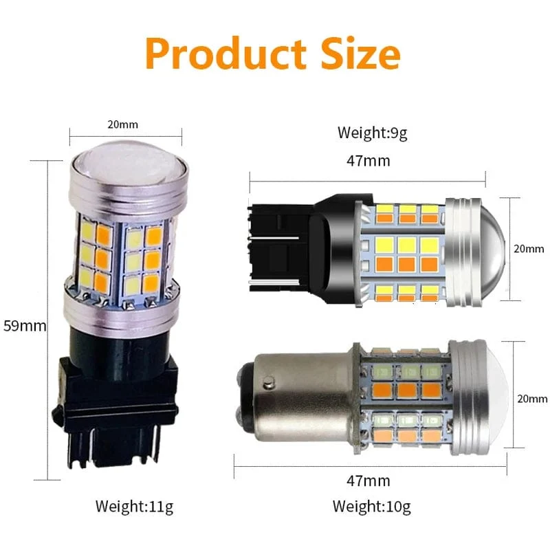 2 stücke Dual Farbe T20 LED 7443 W21/5W Birne 1157 BAY15D P21/5W Led T25 3157 P27/7W Auto DRL Blinker Lampe Auto Lichter Birne Schalter