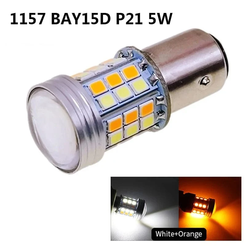 2 stücke Dual Farbe T20 LED 7443 W21/5W Birne 1157 BAY15D P21/5W Led T25 3157 P27/7W Auto DRL Blinker Lampe Auto Lichter Birne Schalter