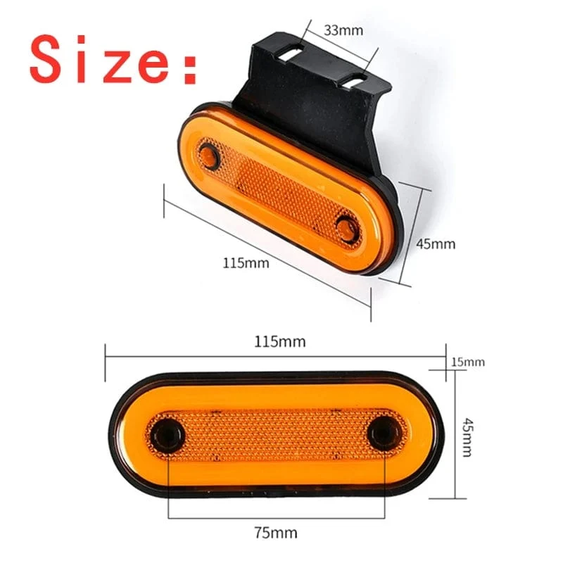 10 stücke/4 stücke 12V-24V Lkw Seite Marker Licht LED Anhänger Lichter Reflektor Van Umrissleuchten für Scania Für DAF lkw Für Isuzu