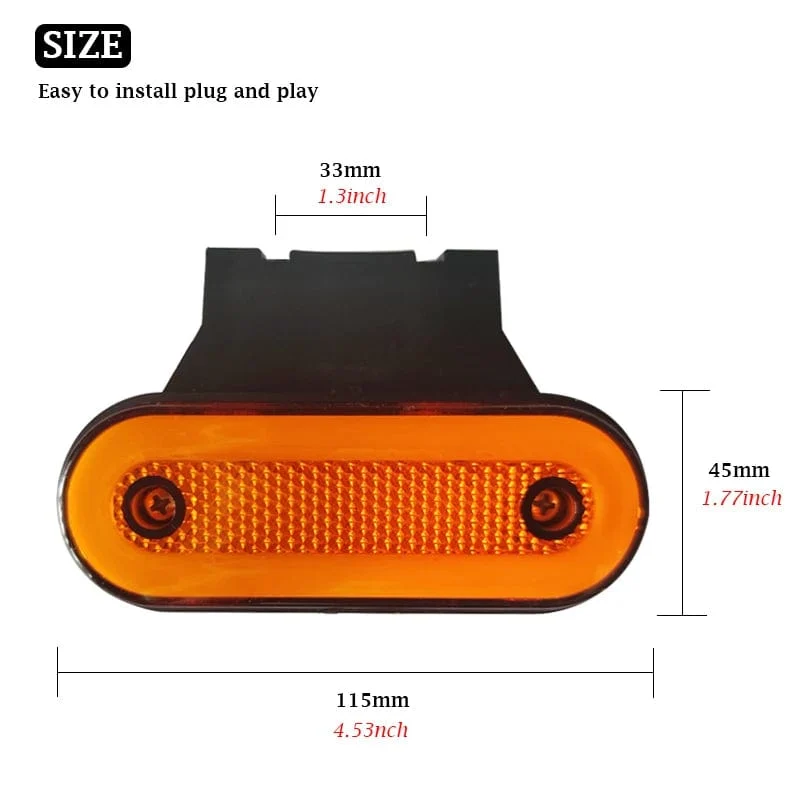 4x Lkw Seite Marker Licht LED Begrenzungsleuchte Für Caravan Anhänger Traktor Lkw Warnung Rücklicht Auto Externe Lampe 12V 24V