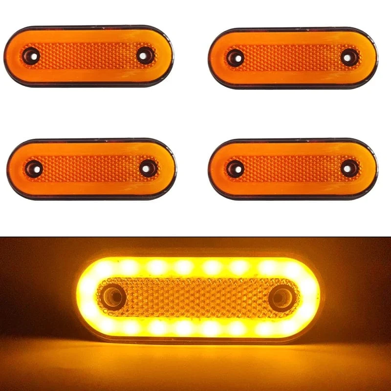 4x Lkw Seite Marker Licht LED Begrenzungsleuchte Für Caravan Anhänger Traktor Lkw Warnung Rücklicht Auto Externe Lampe 12V 24V
