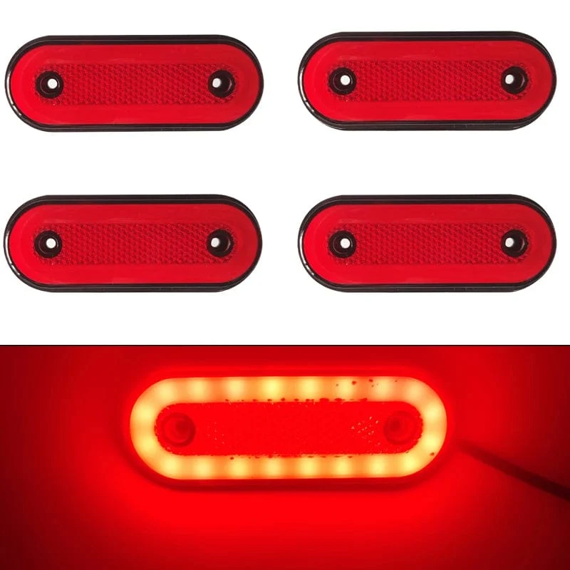 4x Lkw Seite Marker Licht LED Begrenzungsleuchte Für Caravan Anhänger Traktor Lkw Warnung Rücklicht Auto Externe Lampe 12V 24V