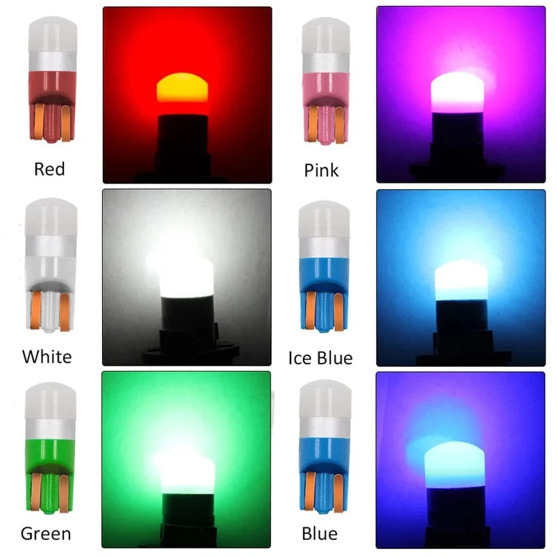 4 Pcs Super Helle T10 LED W5W Auto dome Licht Auto Freiheit Lesen Lampe 12 Fahrzeug Tür Birne Zubehör Weiß rot blau 6000K