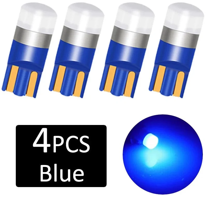4 Pcs Super Helle T10 LED W5W Auto dome Licht Auto Freiheit Lesen Lampe 12 Fahrzeug Tür Birne Zubehör Weiß rot blau 6000K