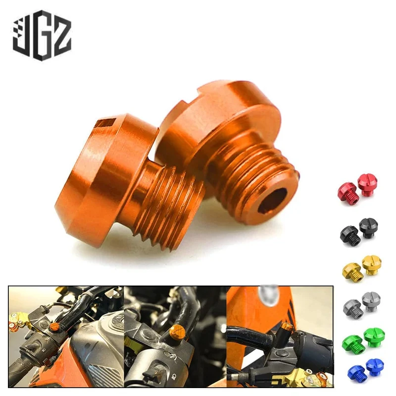 3 stücke Orange Motorrad M10 * 1.25 CNC Spiegel Loch Stecker Schrauben Abdeckkappen Gewinde Adapter Schrauben Für KTM DUKE RC 125 390 200 250 690
