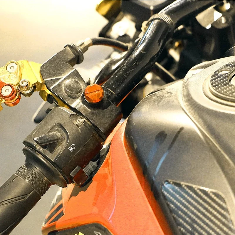 3 stücke Orange Motorrad M10 * 1.25 CNC Spiegel Loch Stecker Schrauben Abdeckkappen Gewinde Adapter Schrauben Für KTM DUKE RC 125 390 200 250 690