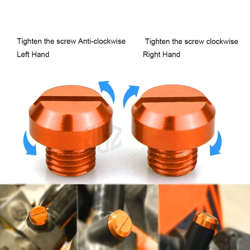 3 stücke Orange Motorrad M10 * 1.25 CNC Spiegel Loch Stecker Schrauben Abdeckkappen Gewinde Adapter Schrauben Für KTM DUKE RC 125 390 200 250 690