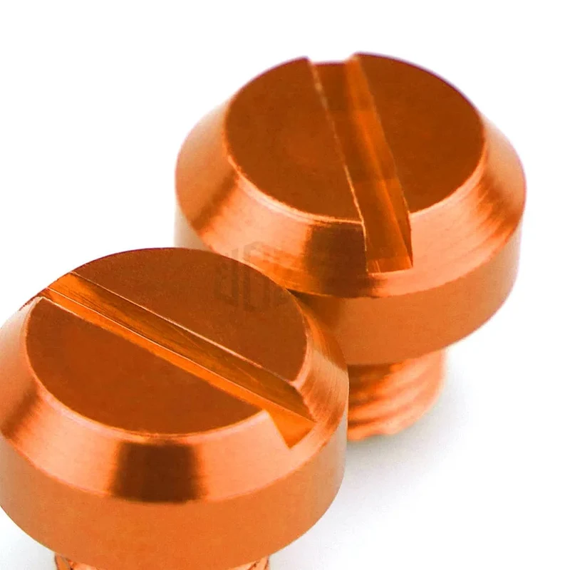 3 stücke Orange Motorrad M10 * 1.25 CNC Spiegel Loch Stecker Schrauben Abdeckkappen Gewinde Adapter Schrauben Für KTM DUKE RC 125 390 200 250 690