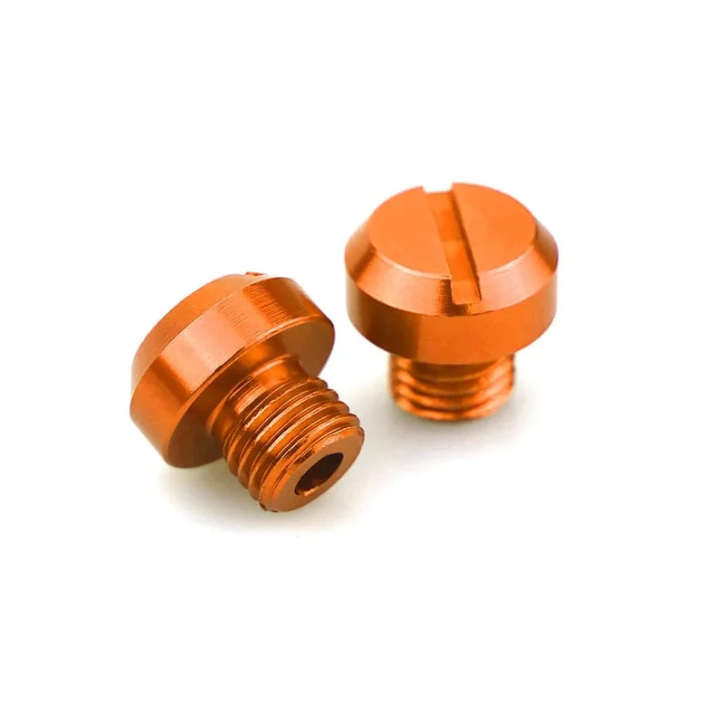 3 stücke Orange Motorrad M10 * 1.25 CNC Spiegel Loch Stecker Schrauben Abdeckkappen Gewinde Adapter Schrauben Für KTM DUKE RC 125 390 200 250 690