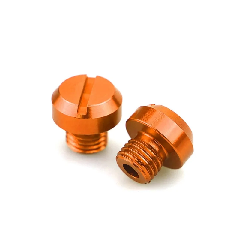 3 stücke Orange Motorrad M10 * 1.25 CNC Spiegel Loch Stecker Schrauben Abdeckkappen Gewinde Adapter Schrauben Für KTM DUKE RC 125 390 200 250 690