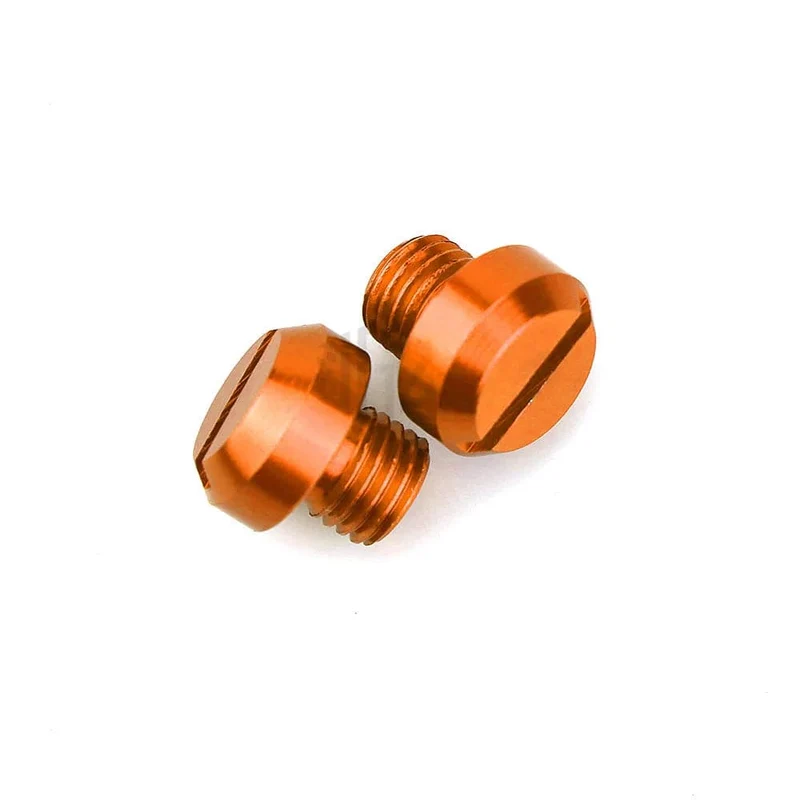 3 stücke Orange Motorrad M10 * 1.25 CNC Spiegel Loch Stecker Schrauben Abdeckkappen Gewinde Adapter Schrauben Für KTM DUKE RC 125 390 200 250 690