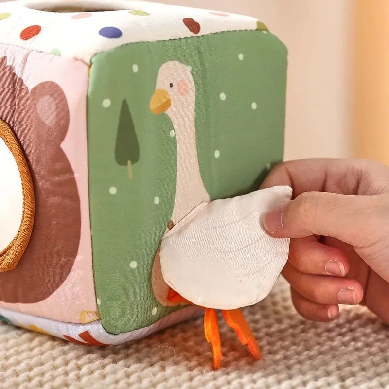 Baby Montessori Spielzeug Magische Taschentuchbox Baumwolle Pädagogische Lernaktivität Sensorisches Spielzeug Für Kinder Fingertraining Beschäftigt Brettspiel