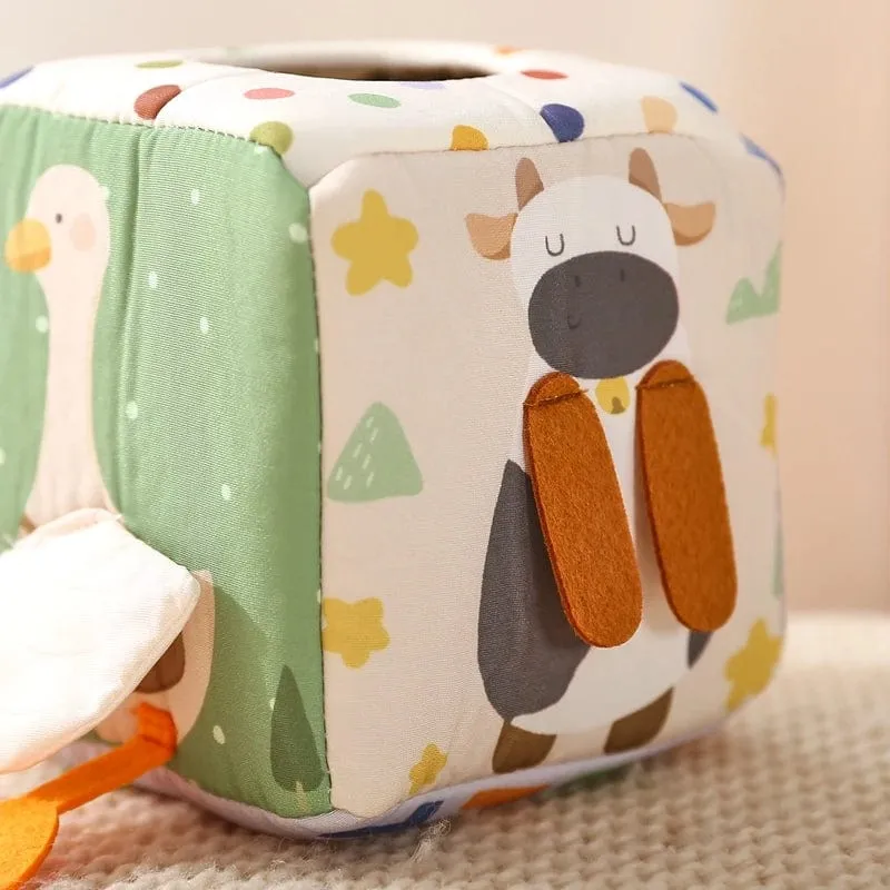 Baby Montessori Spielzeug Magische Taschentuchbox Baumwolle Pädagogische Lernaktivität Sensorisches Spielzeug Für Kinder Fingertraining Beschäftigt Brettspiel