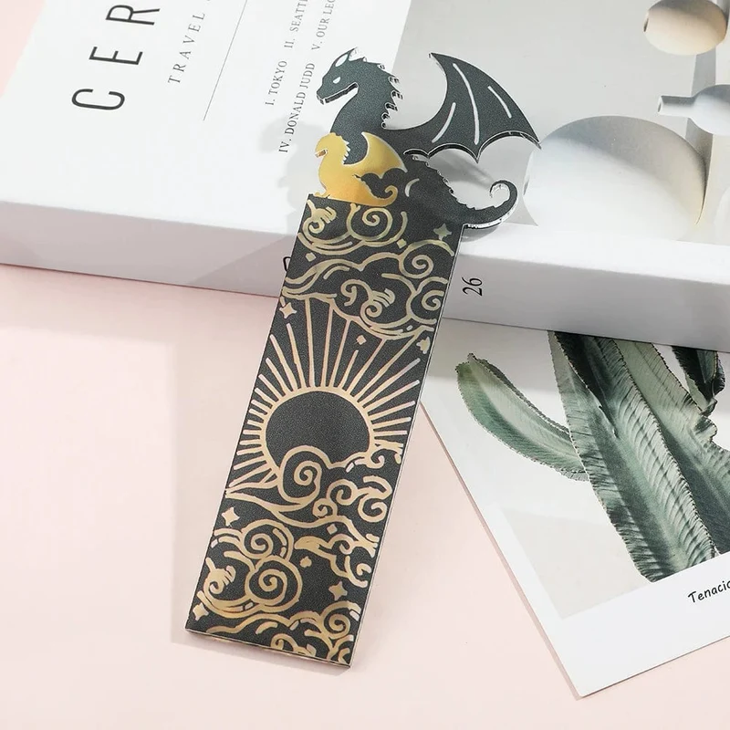 Anime Black Dragon-Lesezeichen, Sammelgeschenk für Buchliebhaber, Acryl-Lesezeichen, Schreibwarenzubehör für Männer, Frauen, Freunde, Lehrer