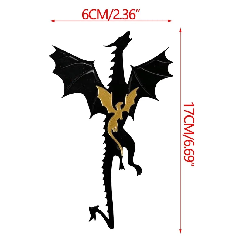 Anime Black Dragon-Lesezeichen, Sammelgeschenk für Buchliebhaber, Acryl-Lesezeichen, Schreibwarenzubehör für Männer, Frauen, Freunde, Lehrer