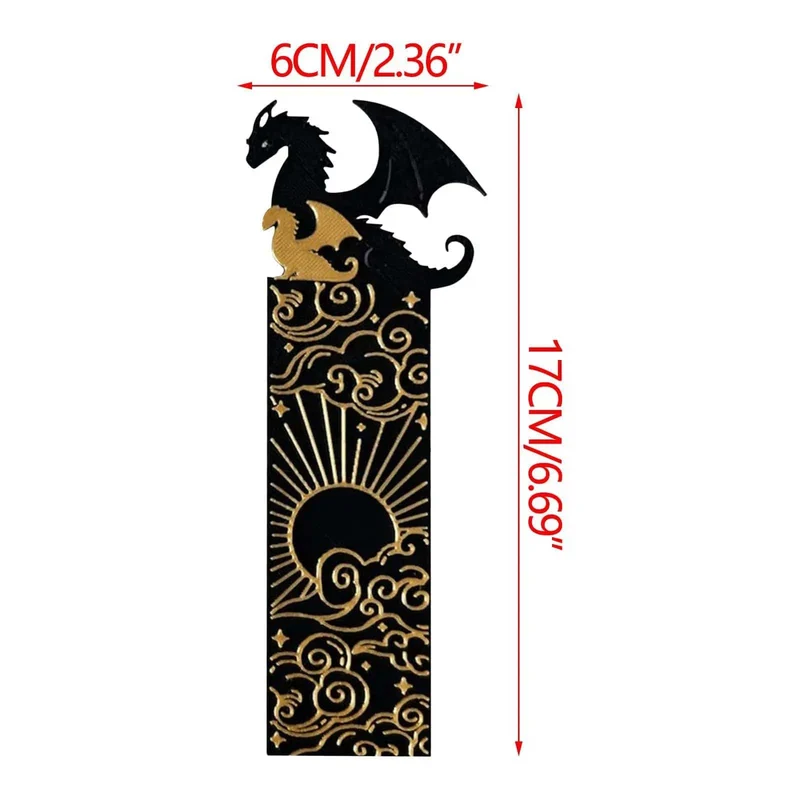 Anime Black Dragon-Lesezeichen, Sammelgeschenk für Buchliebhaber, Acryl-Lesezeichen, Schreibwarenzubehör für Männer, Frauen, Freunde, Lehrer