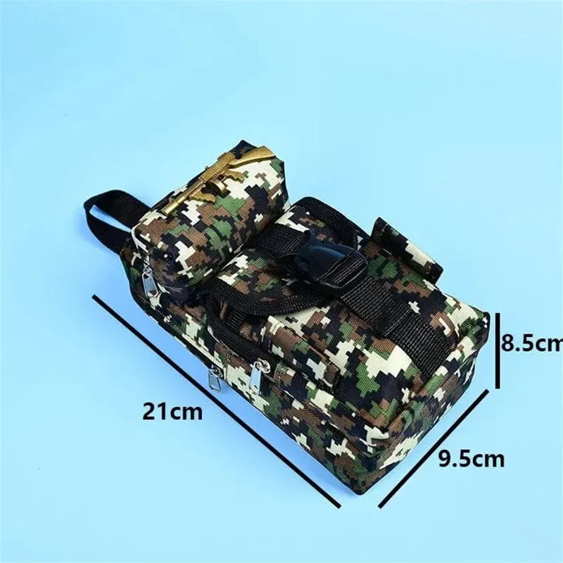 Mini-Schultasche Camouflage-Federmäppchen Aufbewahrungstasche für Schulbedarf Militärrucksack Federmäppchen Federmäppchen für Jungen Federmäppchen für Schüler