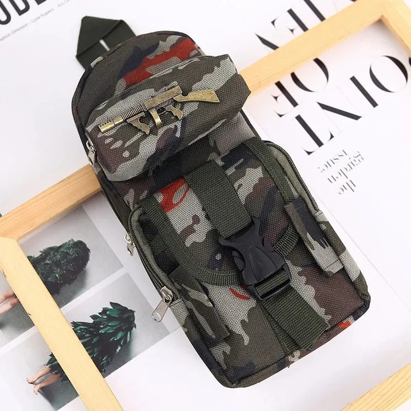 Mini-Schultasche Camouflage-Federmäppchen Aufbewahrungstasche für Schulbedarf Militärrucksack Federmäppchen Federmäppchen für Jungen Federmäppchen für Schüler