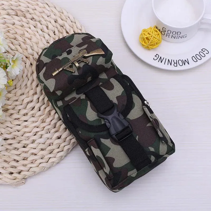 Mini-Schultasche Camouflage-Federmäppchen Aufbewahrungstasche für Schulbedarf Militärrucksack Federmäppchen Federmäppchen für Jungen Federmäppchen für Schüler