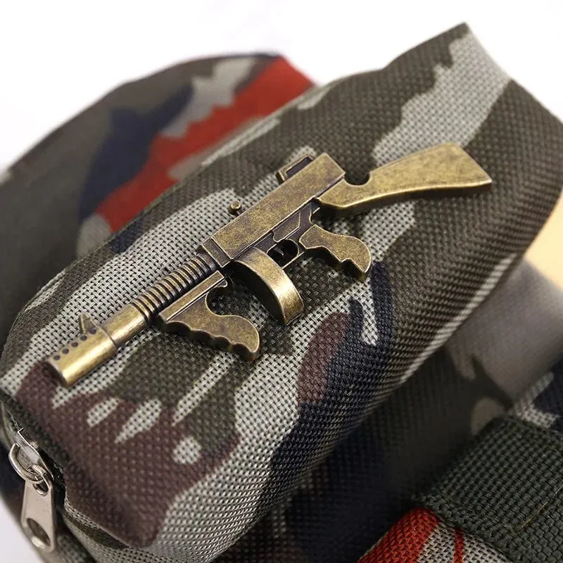 Mini-Schultasche Camouflage-Federmäppchen Aufbewahrungstasche für Schulbedarf Militärrucksack Federmäppchen Federmäppchen für Jungen Federmäppchen für Schüler